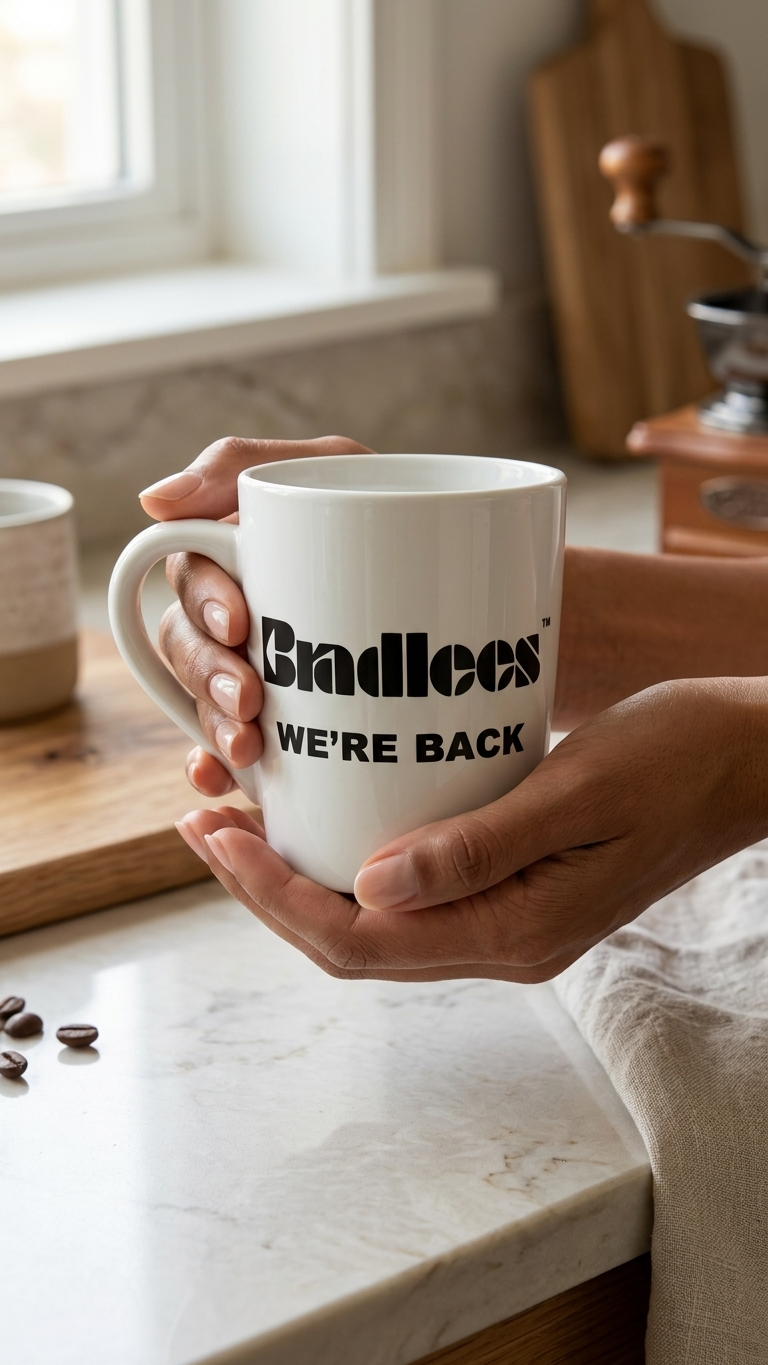 Bradlees We're Back Mug in White