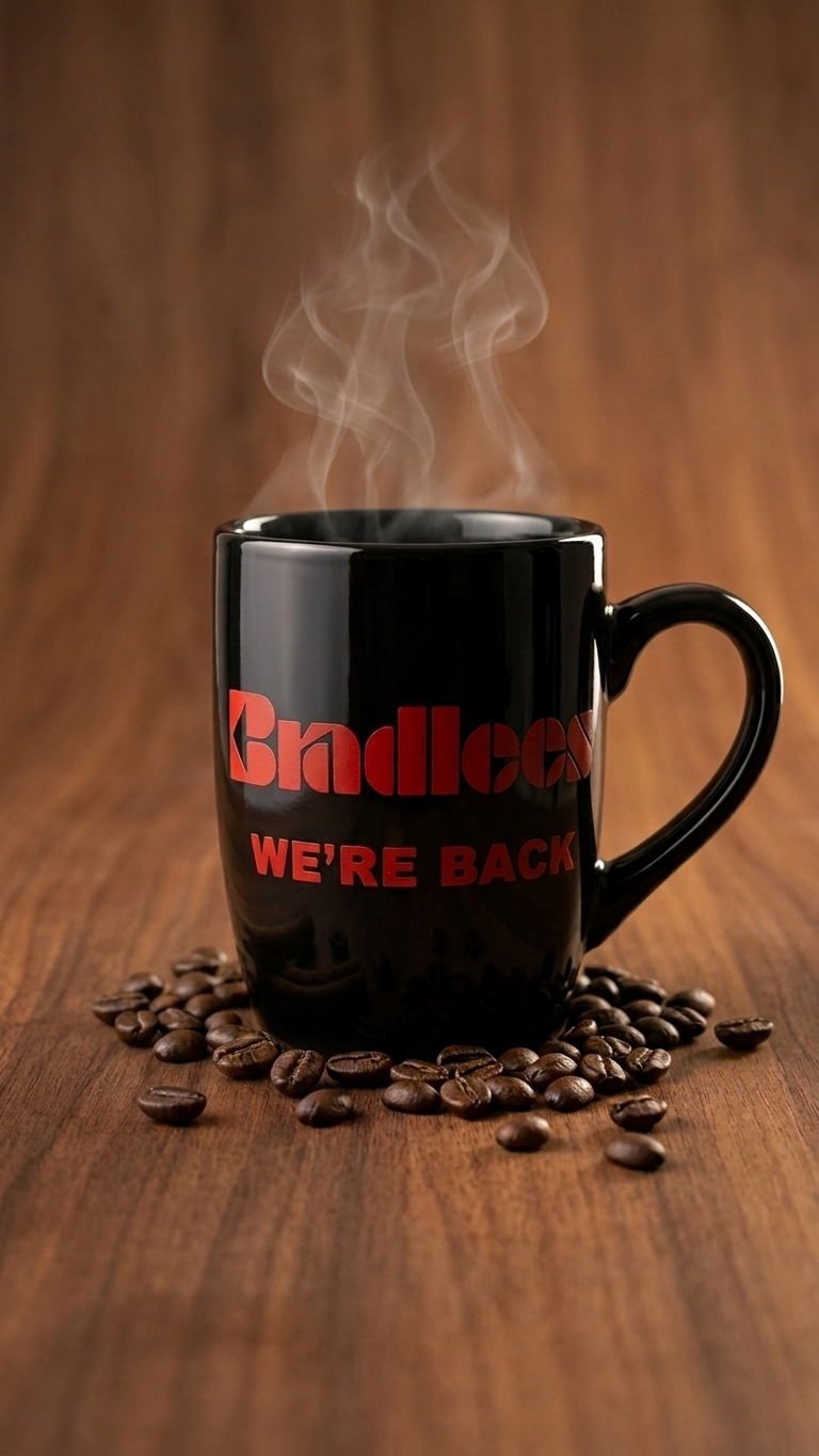 Bradlees We're Back Mug in Black